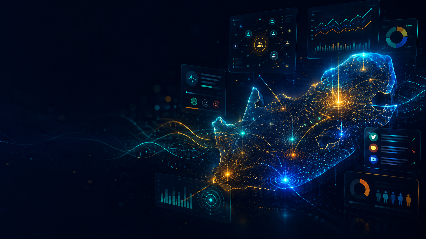 Vanguard Pulse AI national political intelligence map with live signal dashboards